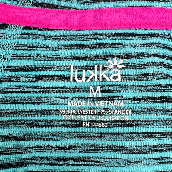 NWT Lukka Womens Full-Zip Hooded Athletic Jacket Size M Aqua Running Activewear - Picture 8 of 9